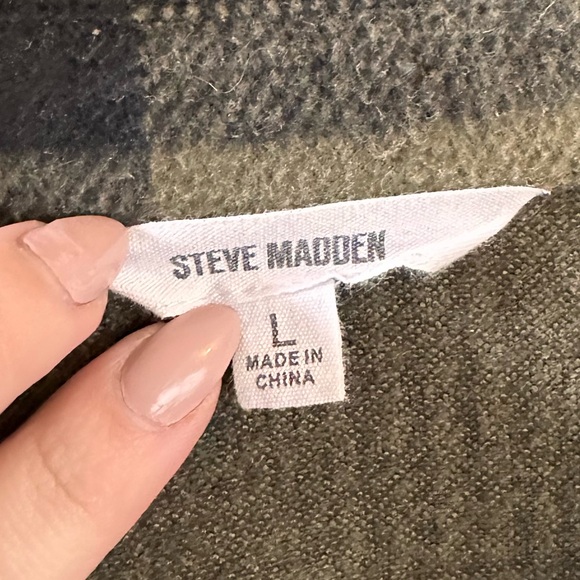 Steve Madden green and black plaid coat - Picture 4 of 5